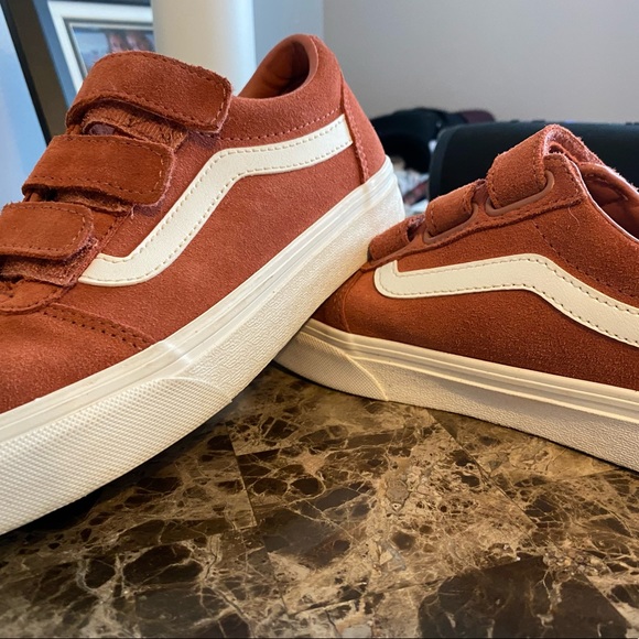 orange velcro vans